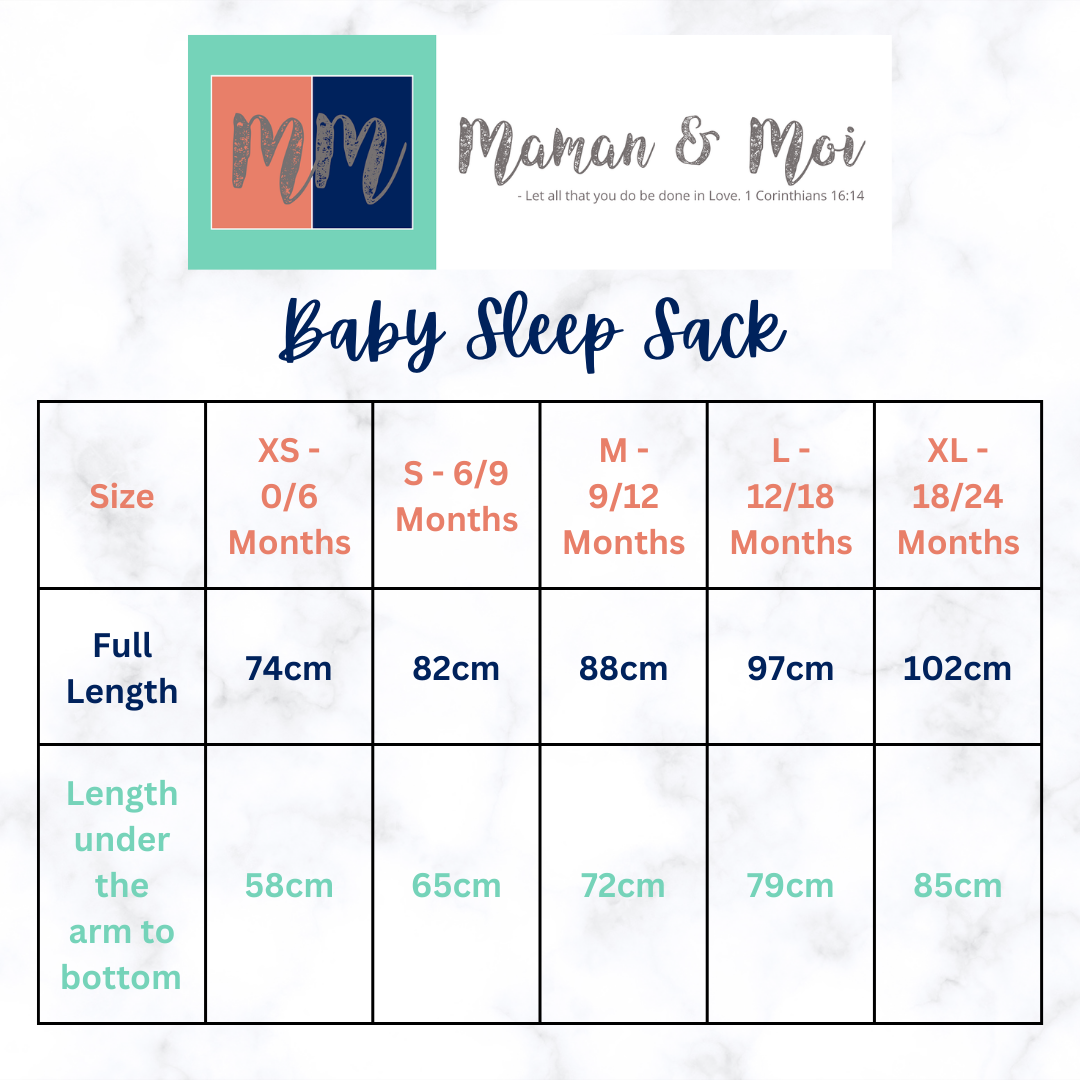 Baby sleep sack sizes